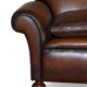 Antique Victorian leather canapé, hand-dyed, 3-4 seats.