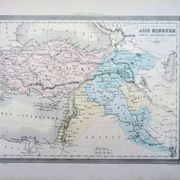 L'Asie mineure, carte ancienne, imprimée en 1852.
