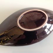Empty pocket in chocolate color cermal by Jasba / vintage 60s-70s
