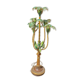 Lampe métal palmier 1950