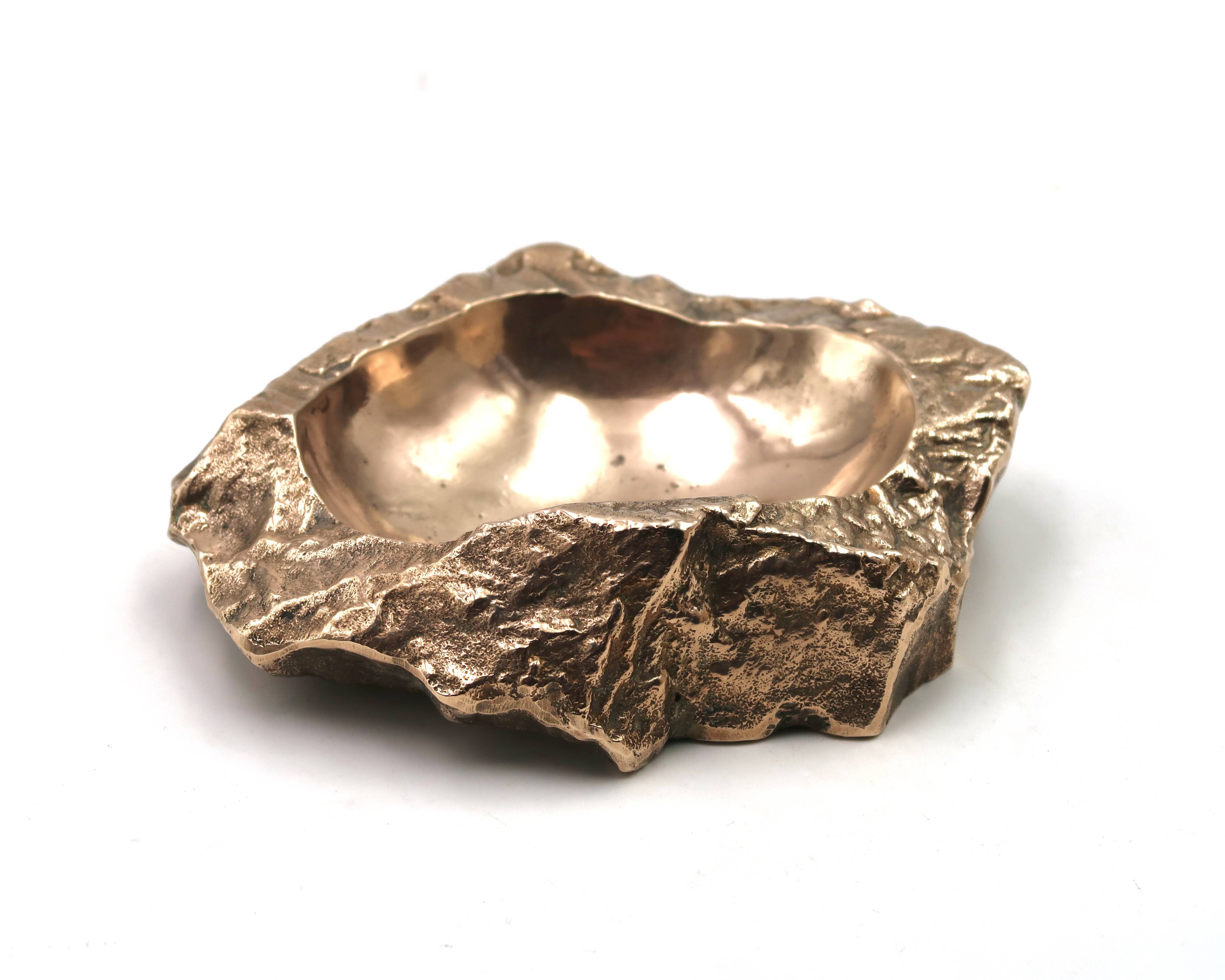 "ROC" bronze ashtray and catchall by Monique Gerber