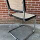 Ensemble de 4 chaises vintage modèle Cesca B32 en noir et chrome