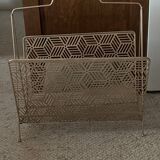 Gold metal magazine rack