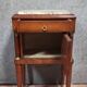 Empire/Restoration style bedside table, mahogany and burl