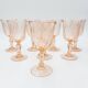Set of 8 pink glasses