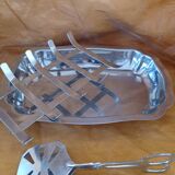 Asparagus Drainer Dish with serving tongs