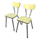 Paire de chaises en formica jaunes