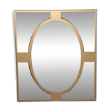 Postmodern Rectangular Wall Mirror in Bronze by Giannobi, Italy, 1980s