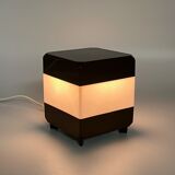 Side table lamp - space age night lamp - plastic cube nostalgic decor