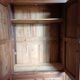 Antique solid wood wardrobe with cornice.