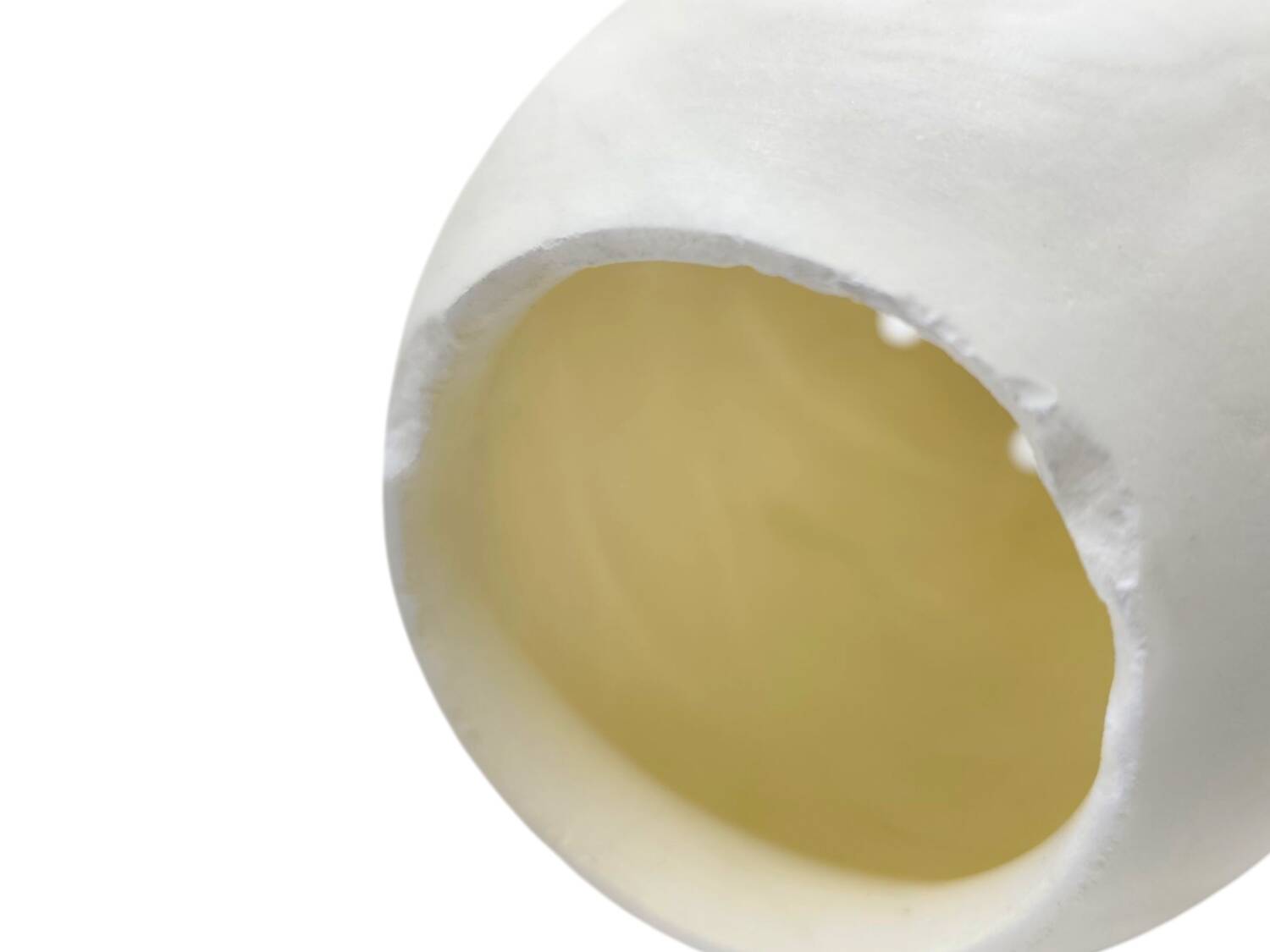 Vintage 1990 Alabaster Egg-Shaped Lamp - Soft Ambient Glow