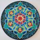 Superb enamel dish from Longwy, signed, year 1940.