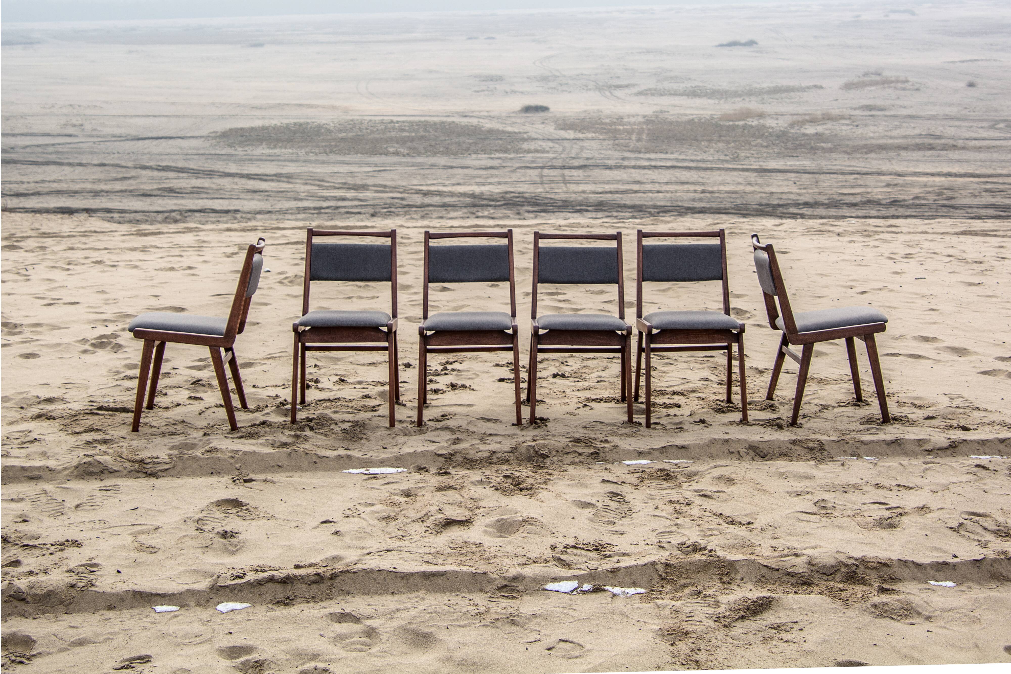 Upholstered “JAR” type chair set Bent Furniture Factory, Jasienica