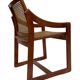 Vintage set of 4 dining chairs webbing beech wood design