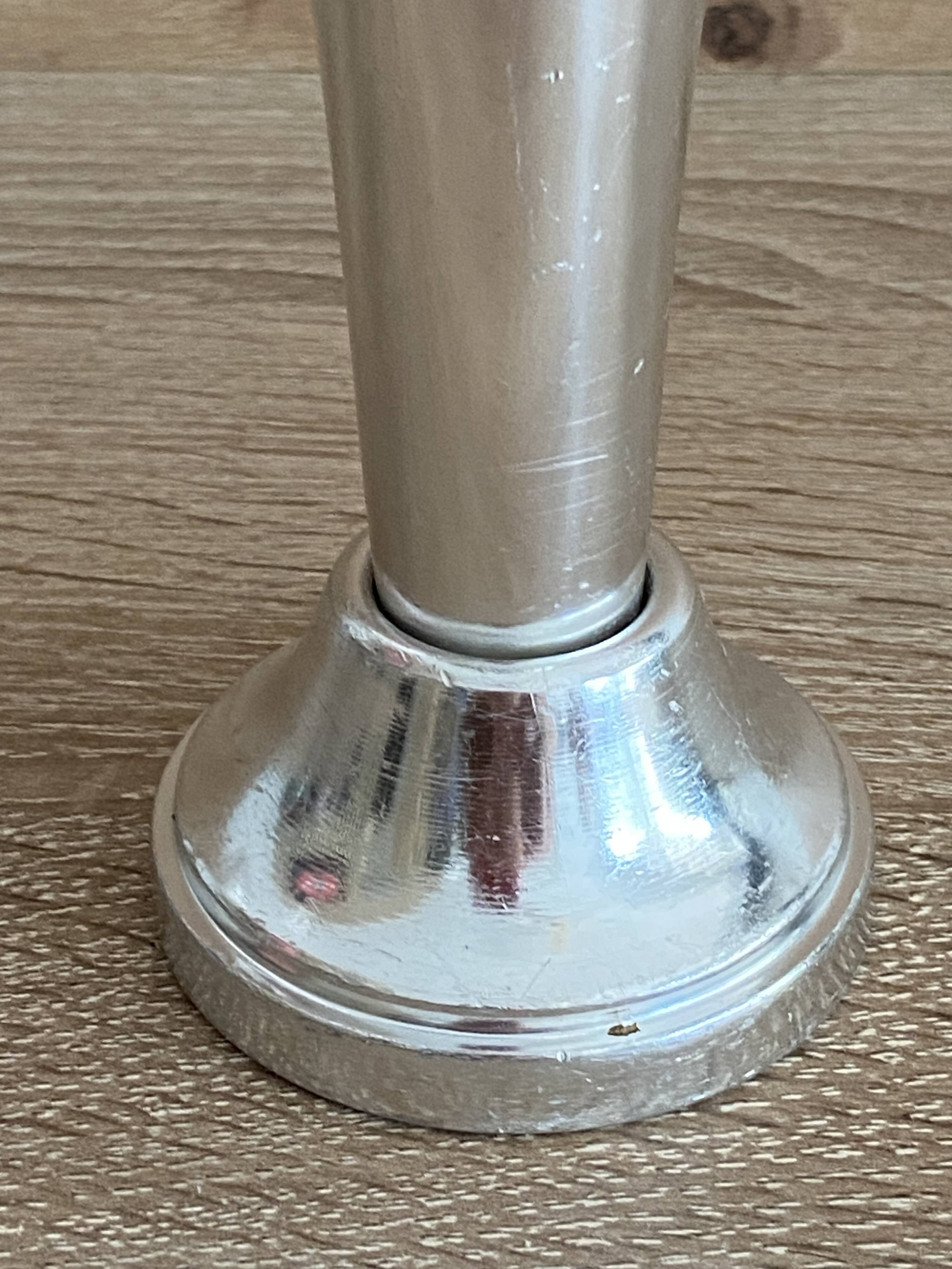 Vase cornet trumpet soliflore vintage 1970 inoxal france stainless steel