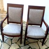 Paire de fauteuils d’époque directoire en acajou