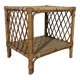 Small vintage rattan side table