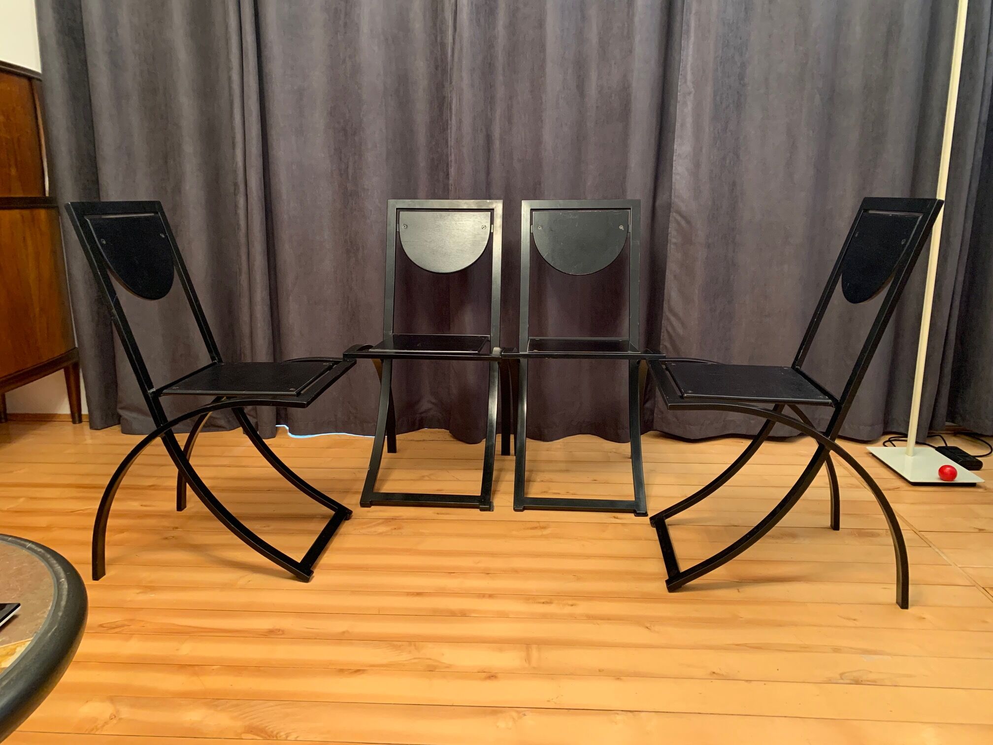 Set of four Sinus chairs by Karl Friedrich Förster, KFF, Germany, 1980s