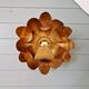 Gold metal floral wall light, 1960-70.