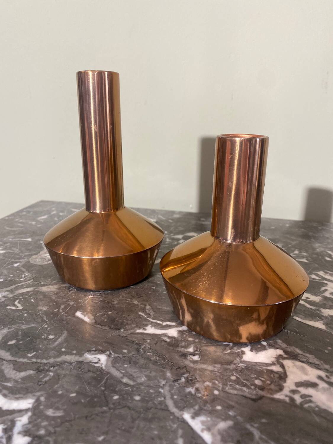 Designer candle holder duo