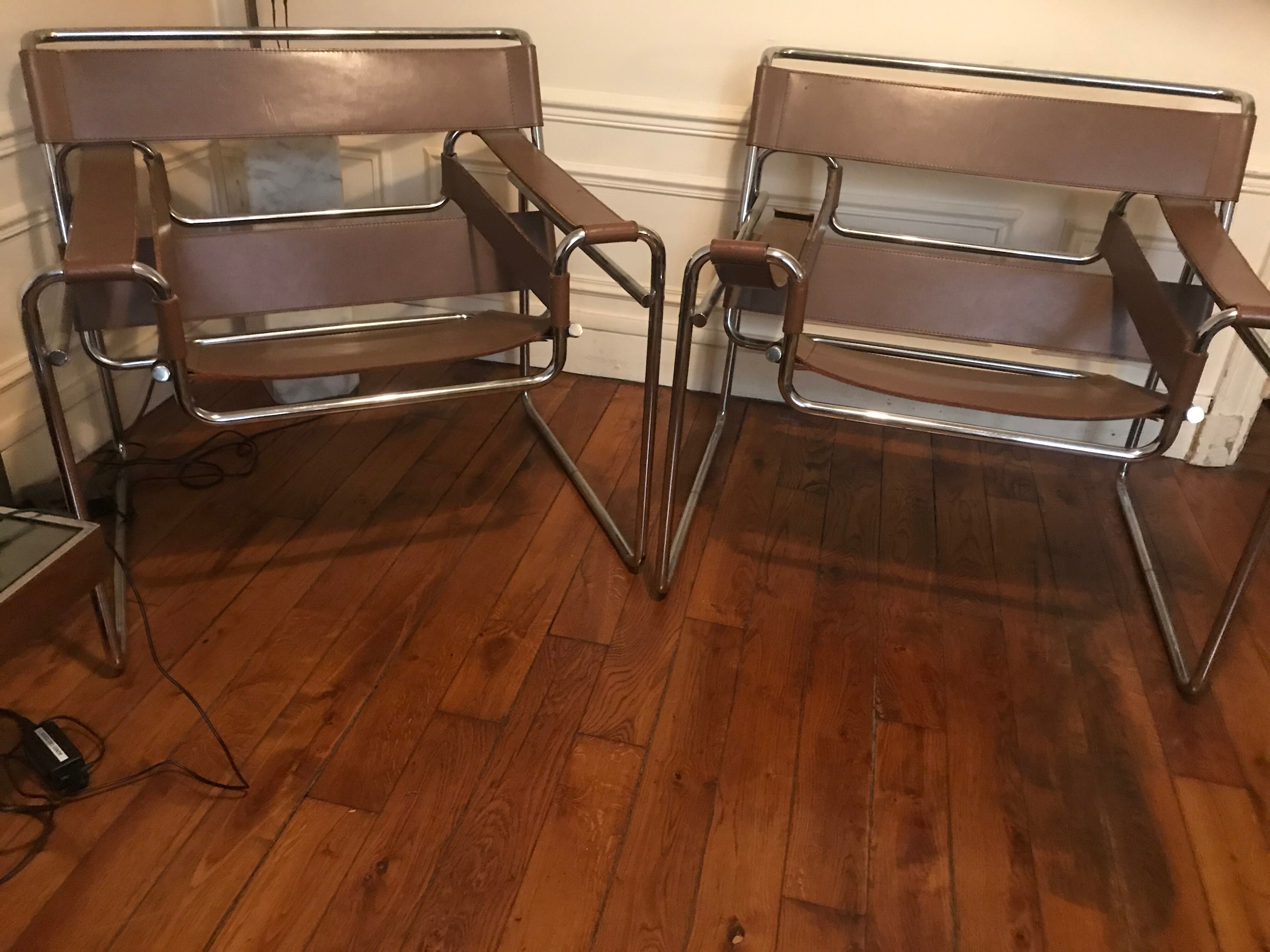 Wassily armchairs by Marcel Breuer