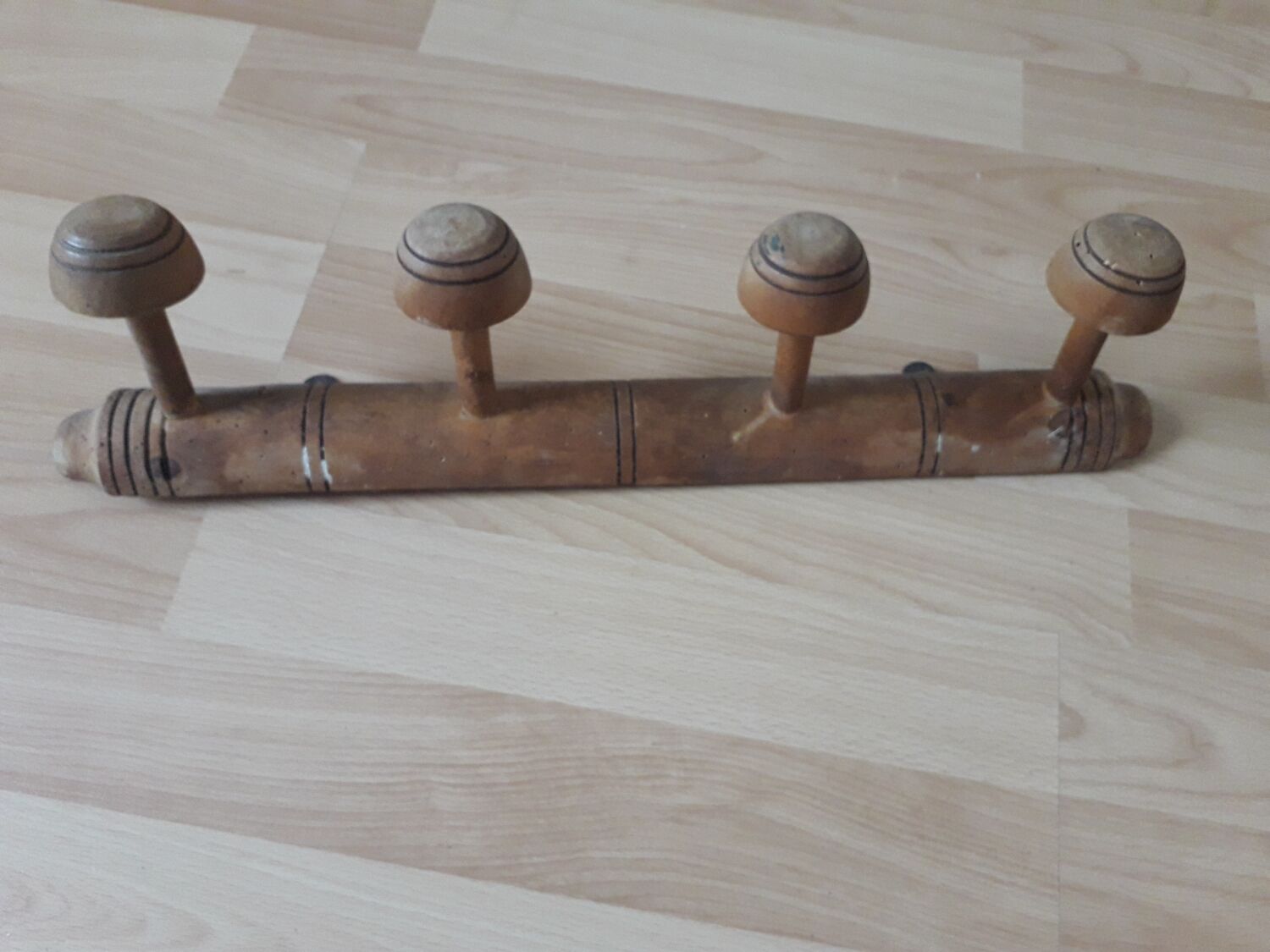Wooden coat rack