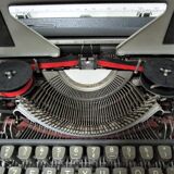 typewriter Olympia metal large cart A3 years 60