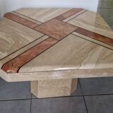 Travertine coffee table