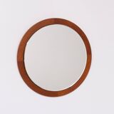Miroir mural rond en teck des années 1960, Hollande