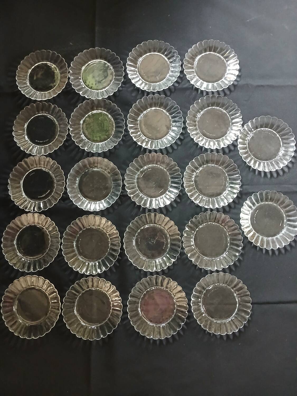 22 vintage Duralex dessert plates