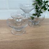 Set of 4 cut glass cups
