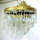 3-light bronze crystal ceiling light