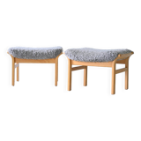 Paire de tabourets vintage