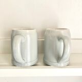 Paire de chopes mugs en grès