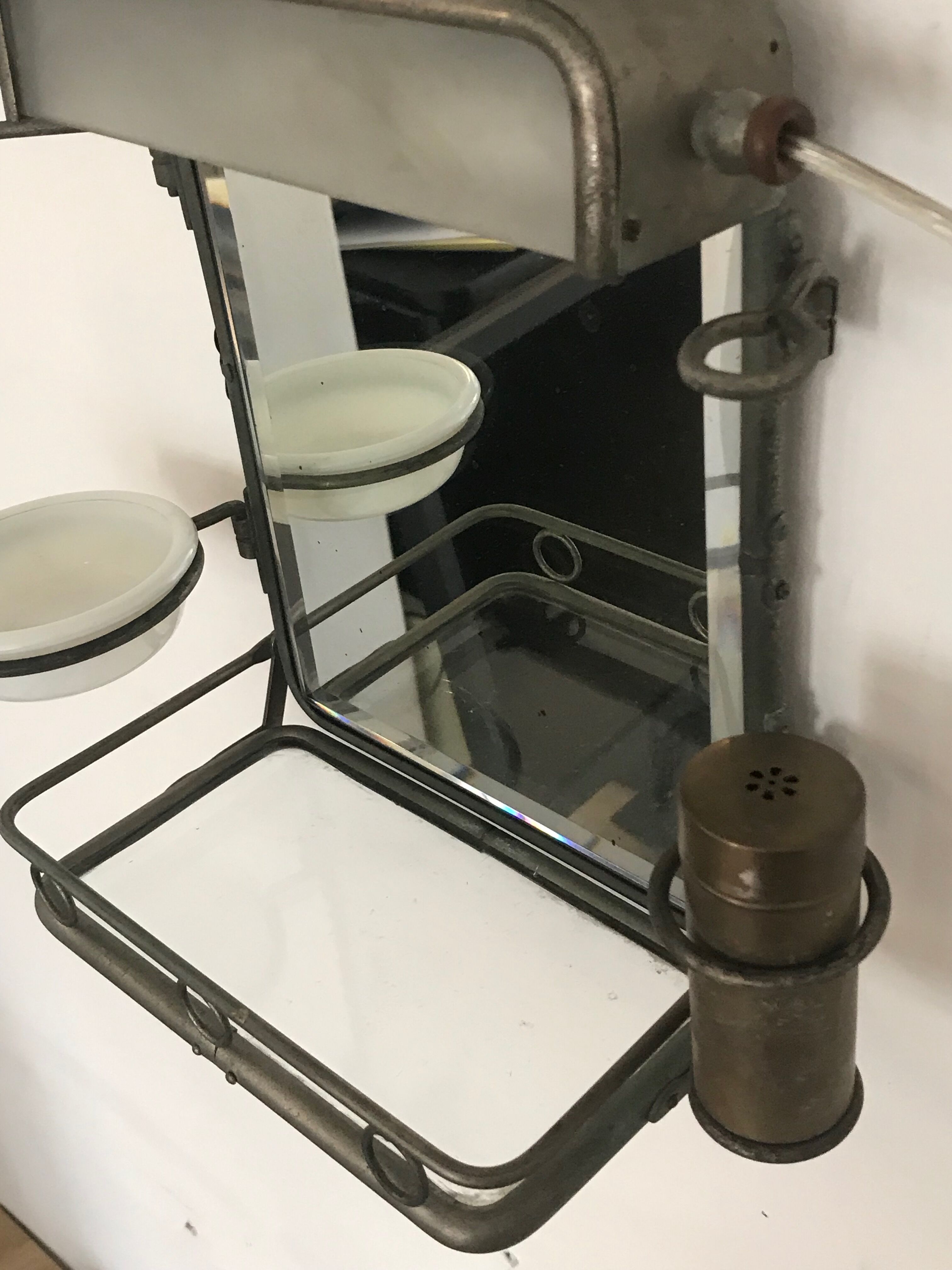 Authentic Barber vintage mirror 35x26cm