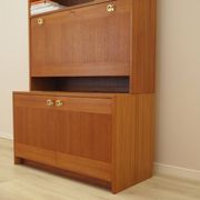 Danish Teak Shelving Unit with Bar Cabinet, 1970s