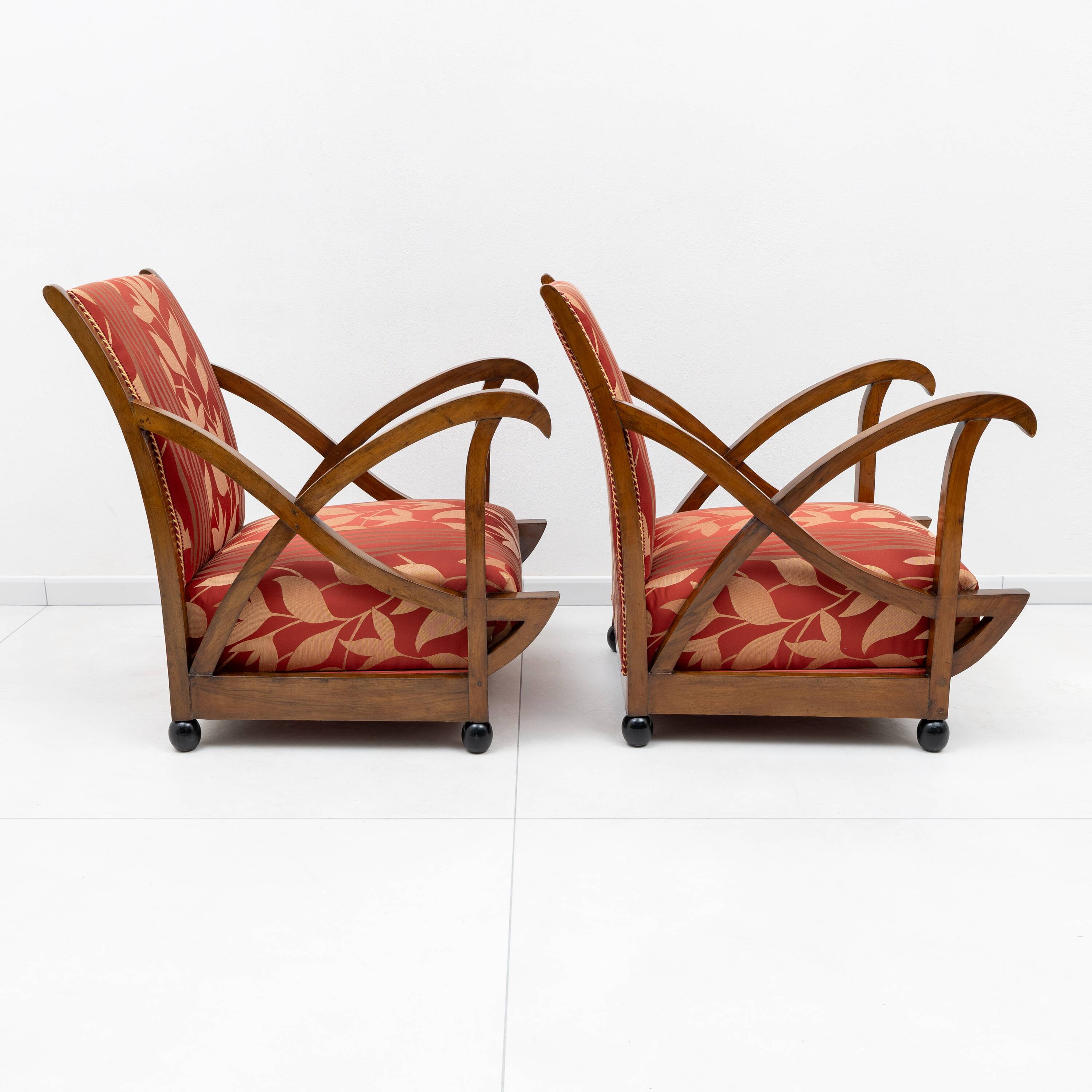 Pair of Italian Art Deco Armchairs Attributed to Maurizio Tempestini, 1940s