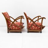 Pair of Italian Art Deco Armchairs Attributed to Maurizio Tempestini, 1940s