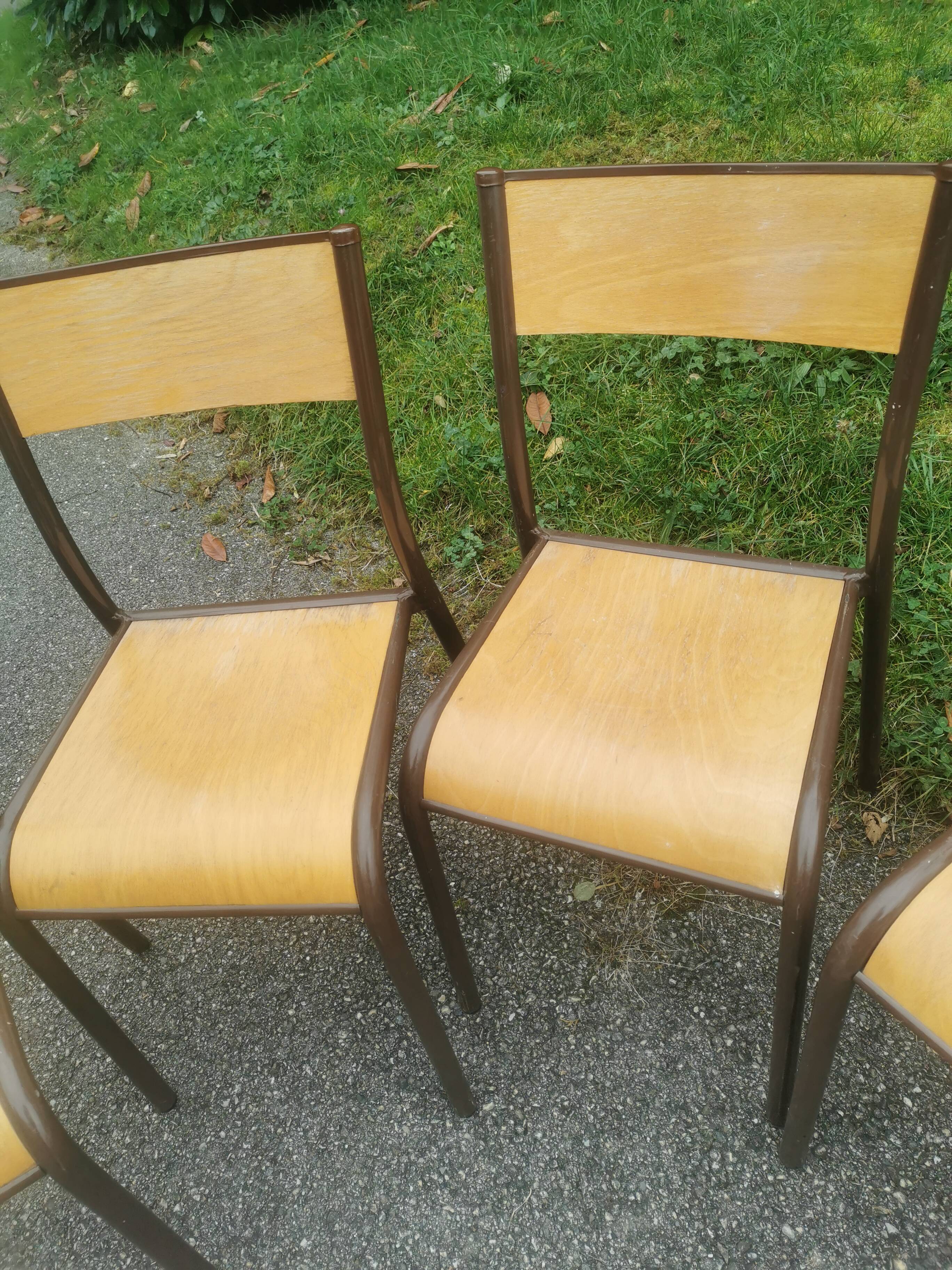 6 chaises vintage Mullca