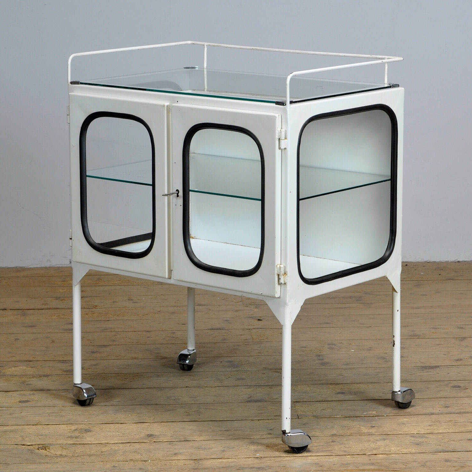 Vintage iron medical trolley 1970s
