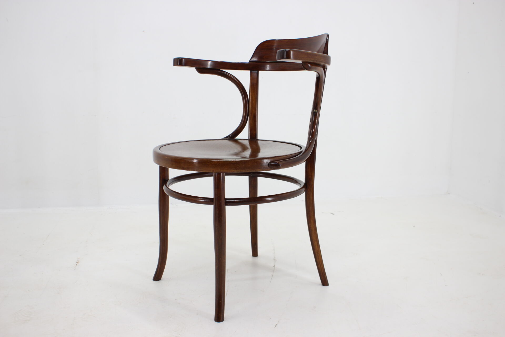 1910s office armchair J&J Kohn Nr.704 and side table,Czechoslovakia