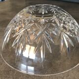 Crystal bowl rounded shape with pattern of carved stars - 23 cm