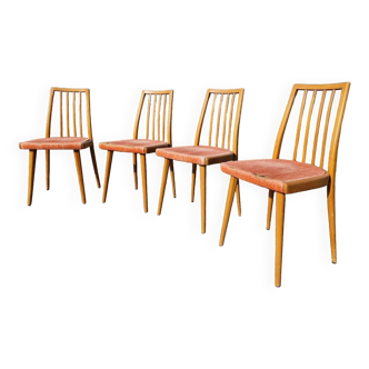 Set of 4 chairs by Antoine Suman