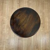 Brutalist bar stool in stained oak