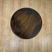 Brutalist bar stool in stained oak
