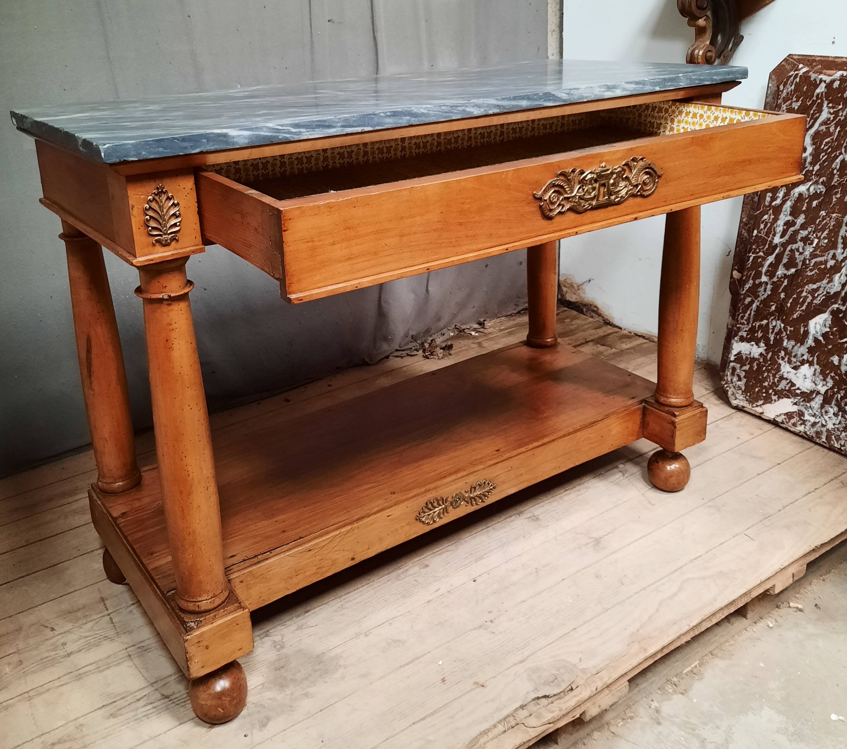 Console empire à colonnes