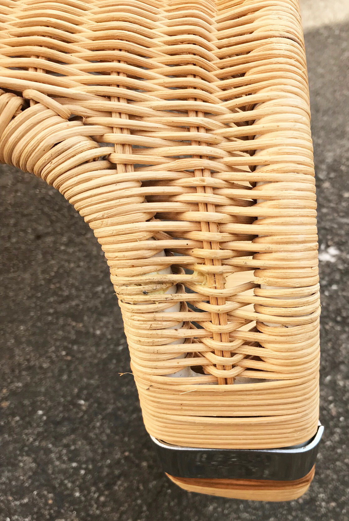 Gunghult rocking rattan armchair by James Irvine, published in 2002 by Ikea
