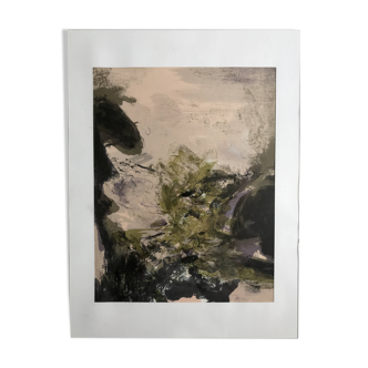 ZAO Wou-Ki, Untitled, 1971 (Agerup 211). Original lithograph for the 20th century