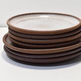 7 Vintage ceramic plates Norbert Pierlot Ratilly La borne