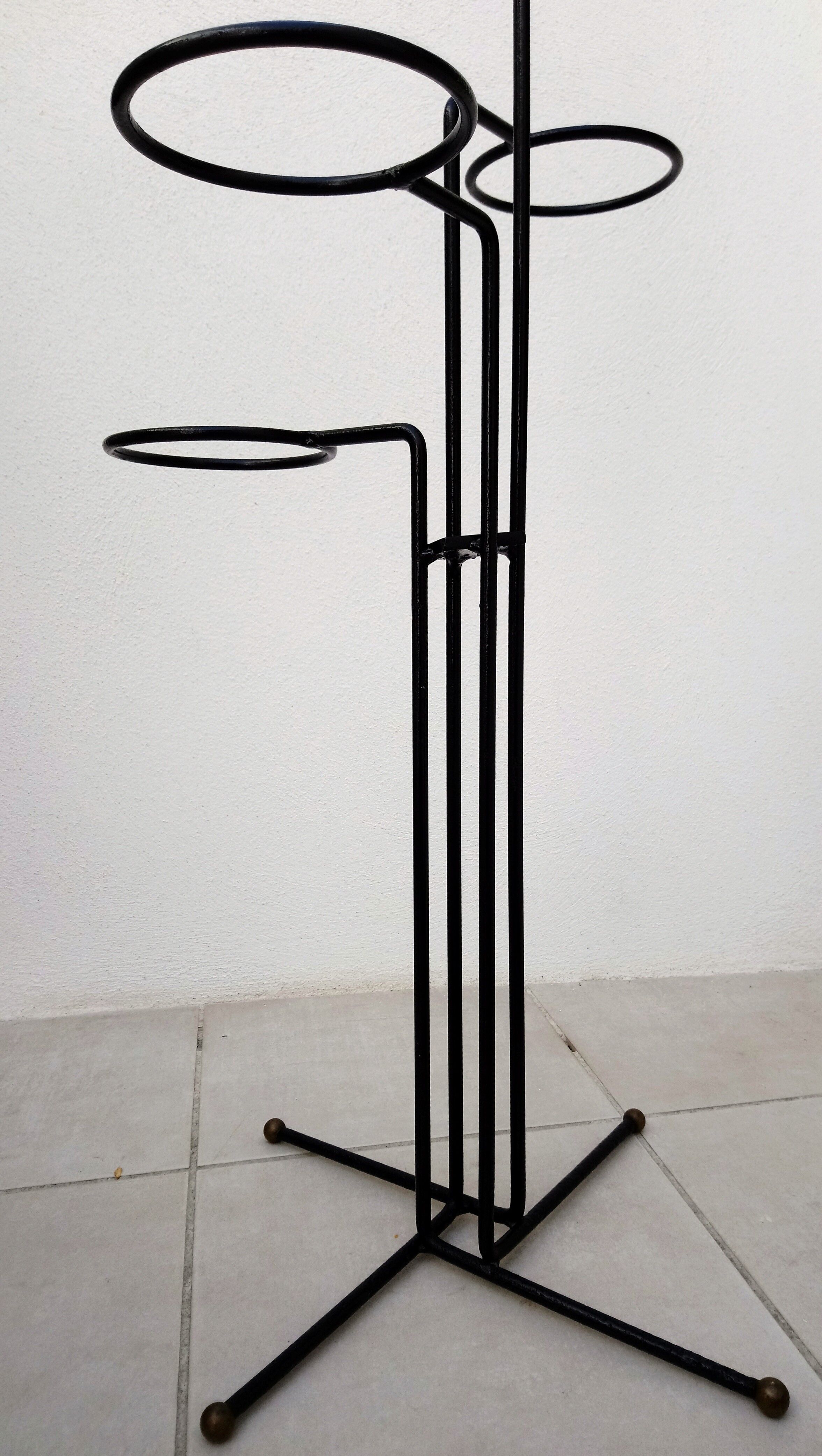 Black iron plant rack 50s